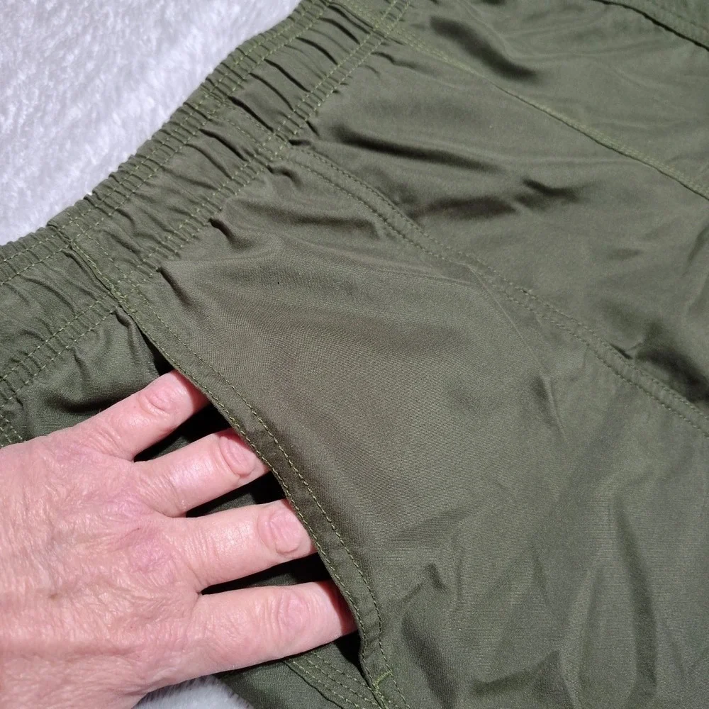 Speedo Swim Trunks Men 38/7 Green‎ Lined Beach Surf Activity Pockets Volleyball